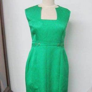 Tahari 14 Arthur Levine Green dress